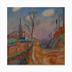 Landscape–Factories By William James Glackens Canvas Print