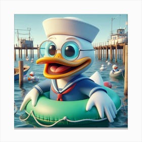 Ducky Sailor 2 Canvas Print