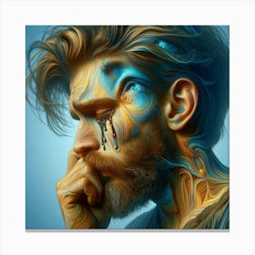 Digital Of A Man Canvas Print