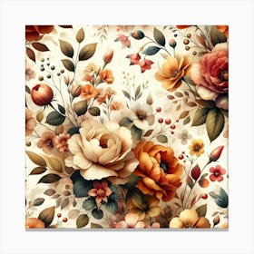 Floral Wallpaper 5 Canvas Print