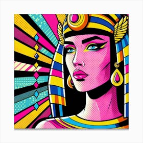 Pop Egyptian Dalia Shinewave Canvas Print