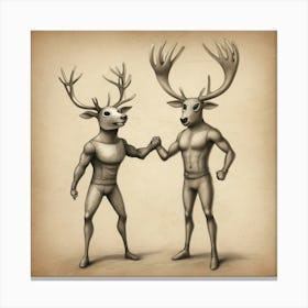 Two Deer Canvas Print