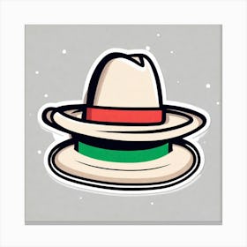 Mexico Hat Sticker 2d Cute Fantasy Dreamy Vector Illustration 2d Flat Centered By Tim Burton (8) Canvas Print