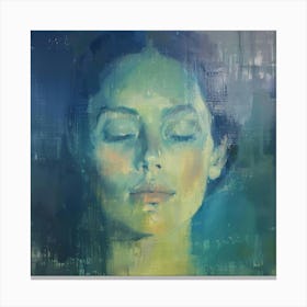 Woman With Closed Eyes 1 Canvas Print