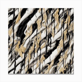 Black And Gold Marble Canvas Print