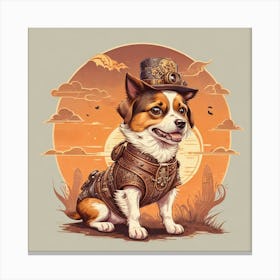 Steampunk Dog 1 Canvas Print