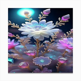 Flowers In The Night Canvas Print