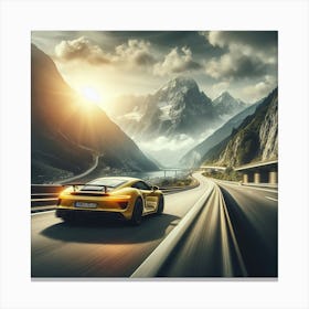 Porsche Gt3 yellow Canvas Print