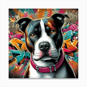 Graffiti Dog Canvas Print