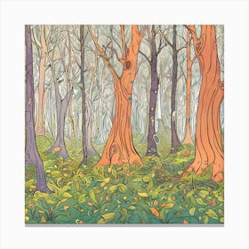 Forest Of Trees Canvas Print