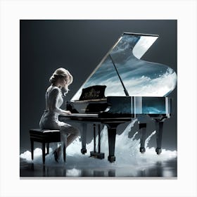 Taylor Swift Piano Canvas Print