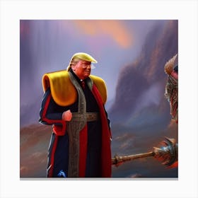 Trump And Dragon Canvas Print