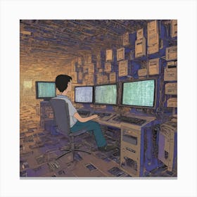 Computer Room 1 Canvas Print