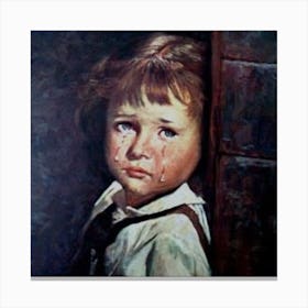 Crying Child Canvas Print