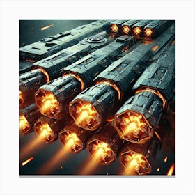 Inferno Class Dreadnought Incendiary Missiles Canvas Print