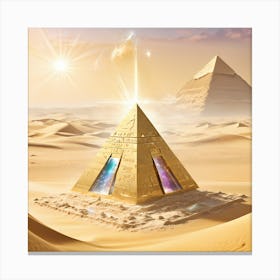 Pyramids In The Desert Canvas Print