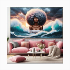 Afro Wave Canvas Print