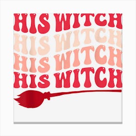 His Witch Halloween Couple Canvas Print