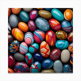 Colorful Marbled Eggs Canvas Print