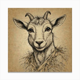 Goat Head 1 Canvas Print