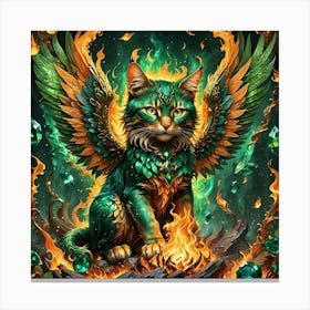 Cat With Wings Canvas Print