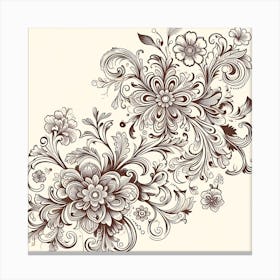 Ornate Floral Design 14 Canvas Print