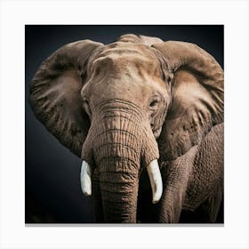 Elephant With Tusks Canvas Print