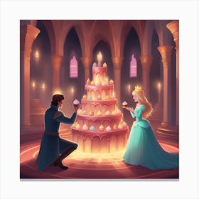 Cinderella And Prince Canvas Print