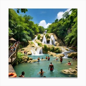 Waterfalls In Jamaica Canvas Print