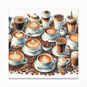 Coffee Painting 7 Canvas Print