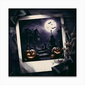 Dark Style Halloween Card Canvas Print