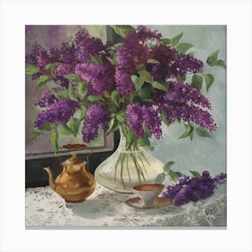 Lilac On The Window Canvas Print