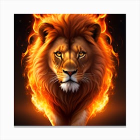 Fire Lion Canvas Print
