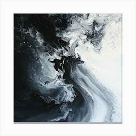 Black And White Abstract Painting 1 Canvas Print