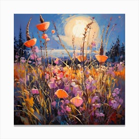 Poppies In The Meadow 1 Canvas Print