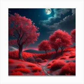 Red Landscape Canvas Print