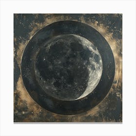 Moon In A Circle Canvas Print