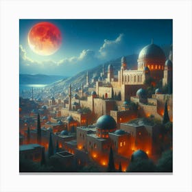 Moon Over Jerusalem Canvas Print