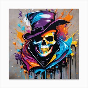 Spooky Skull Canvas Print