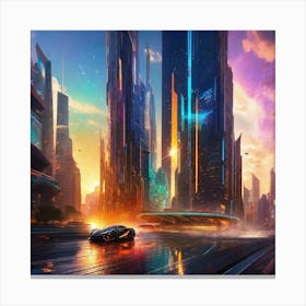 Futuristic City 170 Canvas Print