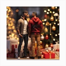 ealistic Black Gay Couple Christmas Stylish Deep A8f17e64 47a0 45e6 8c41 E1b87c955dec Canvas Print