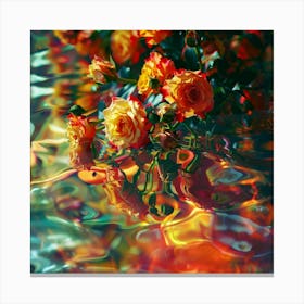 Abstract Roses 1 Canvas Print