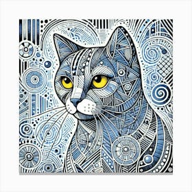 Velvet Ember City Cat Canvas Print