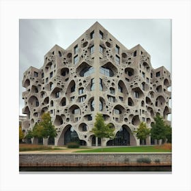 Building With A Lot Of Holes 1 Canvas Print