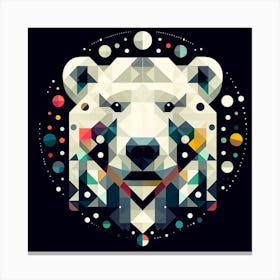 Geometric Art Polar bear 1 Canvas Print