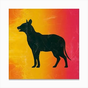 Silhouette Of A Dog 2 Canvas Print