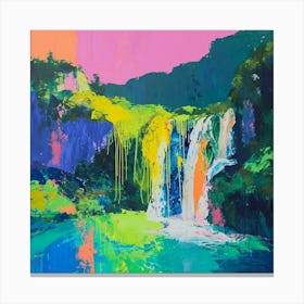 Colourful Abstract Plitvice Lakes National Park Croatia 5 Canvas Print