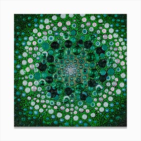 Blue And Green Square Canvas Print