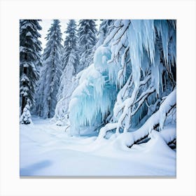 Icicles In The Forest Canvas Print