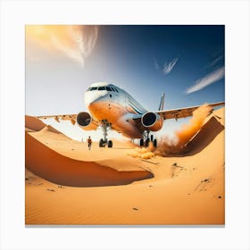 Airplane Desert (2) Canvas Print